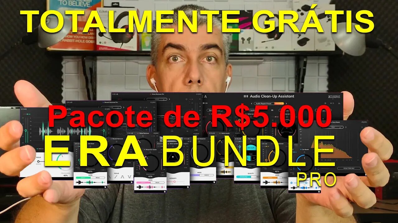 Áudio sem ruído GRÁTIS, antes custava mais de R$5.000,00! ERA V6 Bundle Pro (plug-in OBS e Davinci)