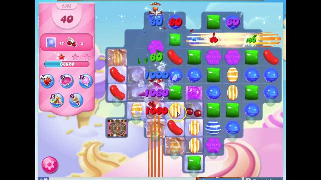 Candy Crush Level 2323 Audio Talkthrough, 3 Stars 0 Boosters