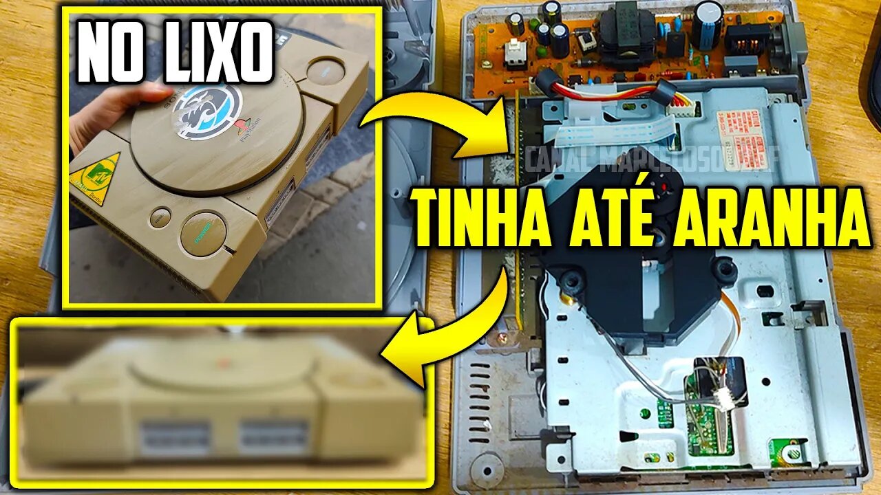 Abrindo e Limpando o PlayStation 1 do Lixo
