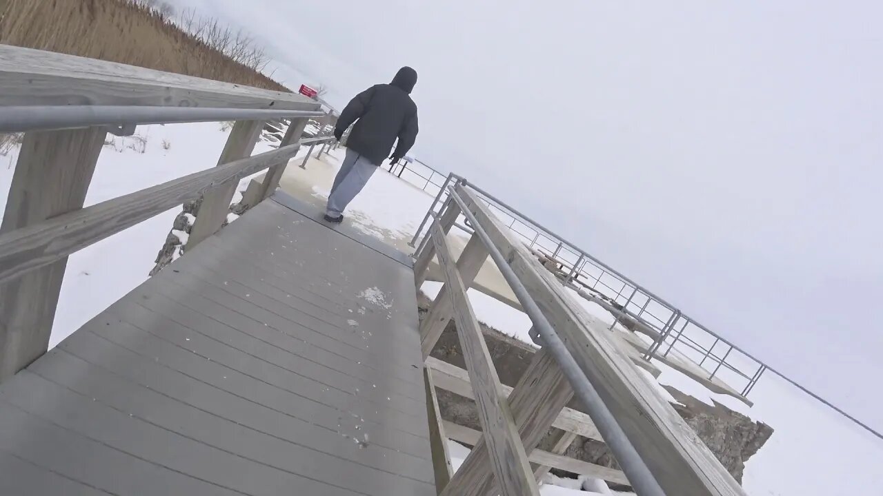 Walking in Huron Lighthouse