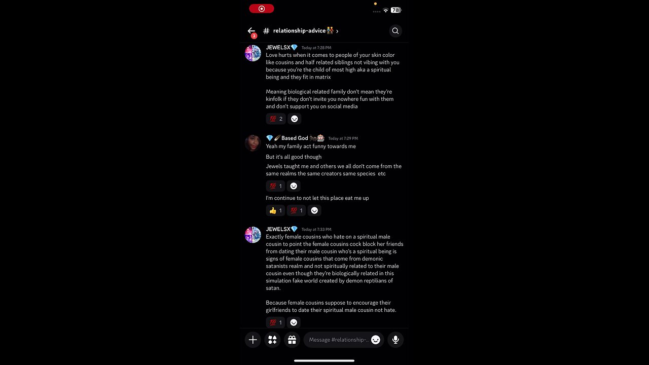 Female cousins of satan cockblock their spiritual male cousins from having dates is evil fake family