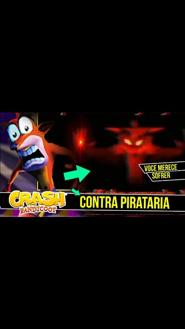 Telas Sinistras do Crash Bandicoot contra Pirataria #shorts