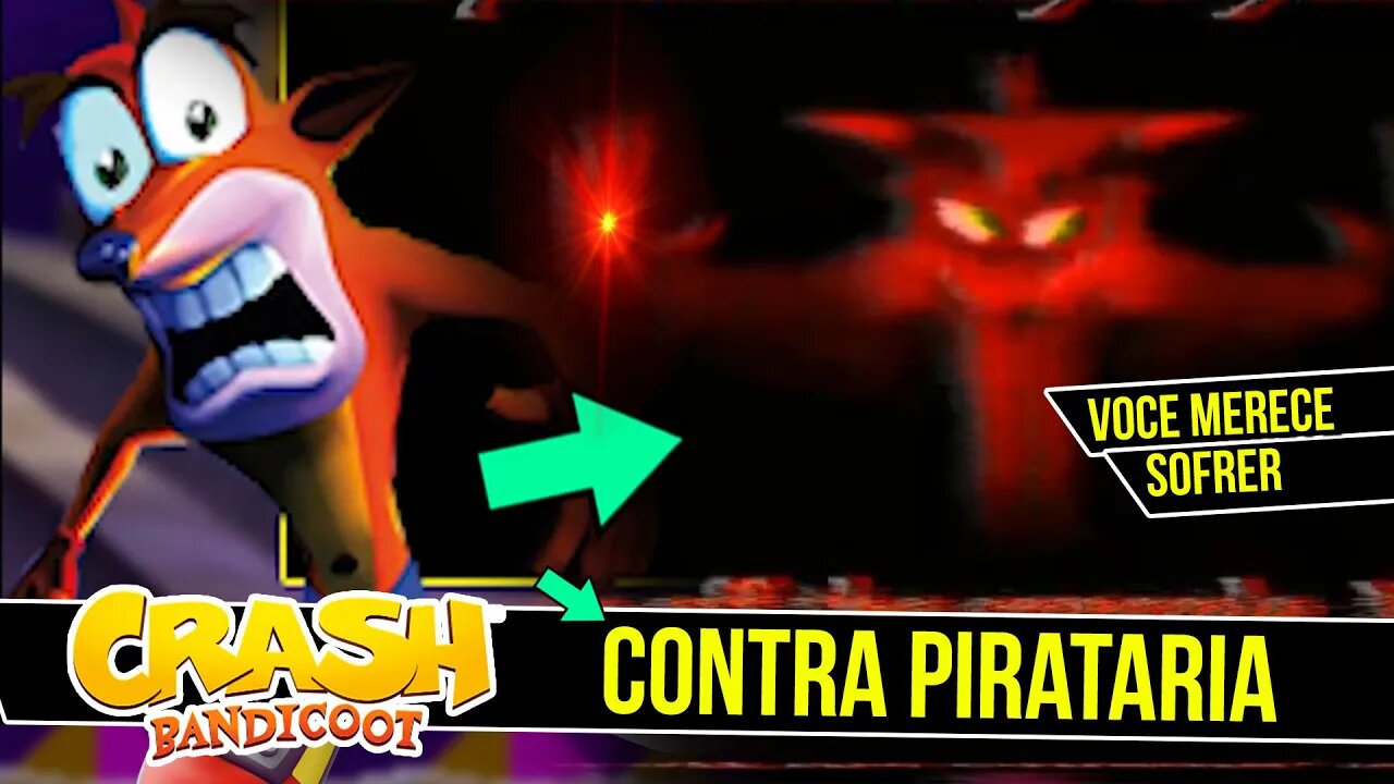 Telas Sinistras do Crash Bandicoot contra Pirataria #shorts