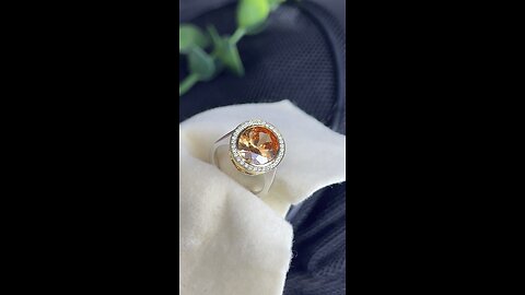 18k White Gold Zercon, Diamond Ring,