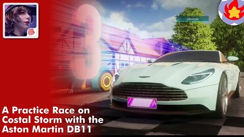 A Practice Race on Costal Storm with the Aston Martin DB11 | Ace Racer