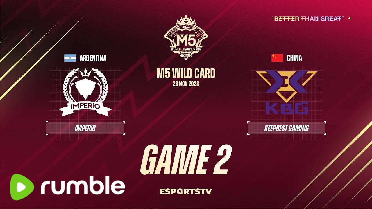 M5 Wild Card Day 1 | KEEP BEST GAMING VS IMPERIO E-SPORT | GAME 2 |Mobile Legend Championship