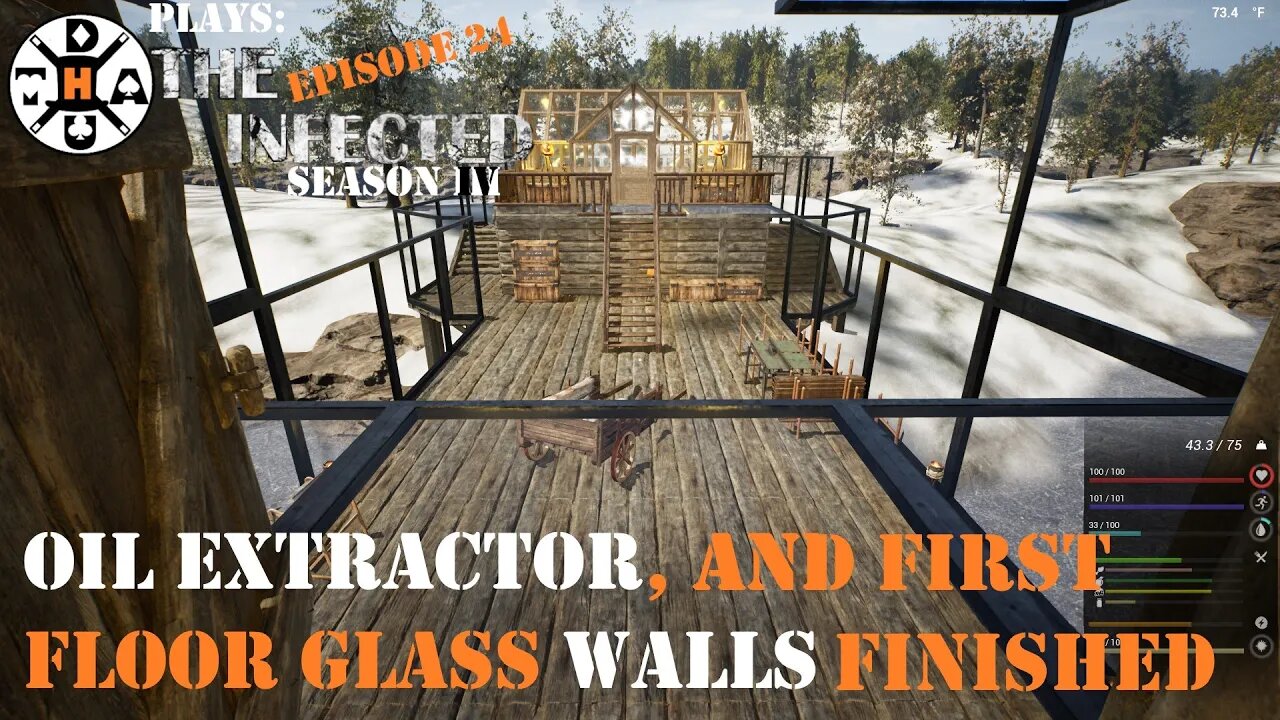 Oil Extractor Is Running, And The First Floor Walls Are Done! The Infected Gameplay S4EP24