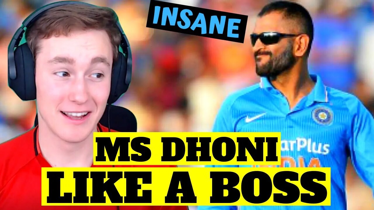 AMERICAN REACTS TO MS DHONI (like a boss moments...)