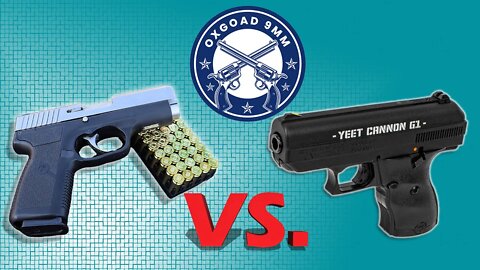 Kahr Arms CW9 vs Hi Point G1 Yeet Canon - Shooting Steel Targets