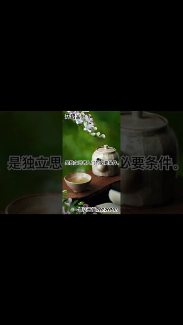 一句话开悟20220703