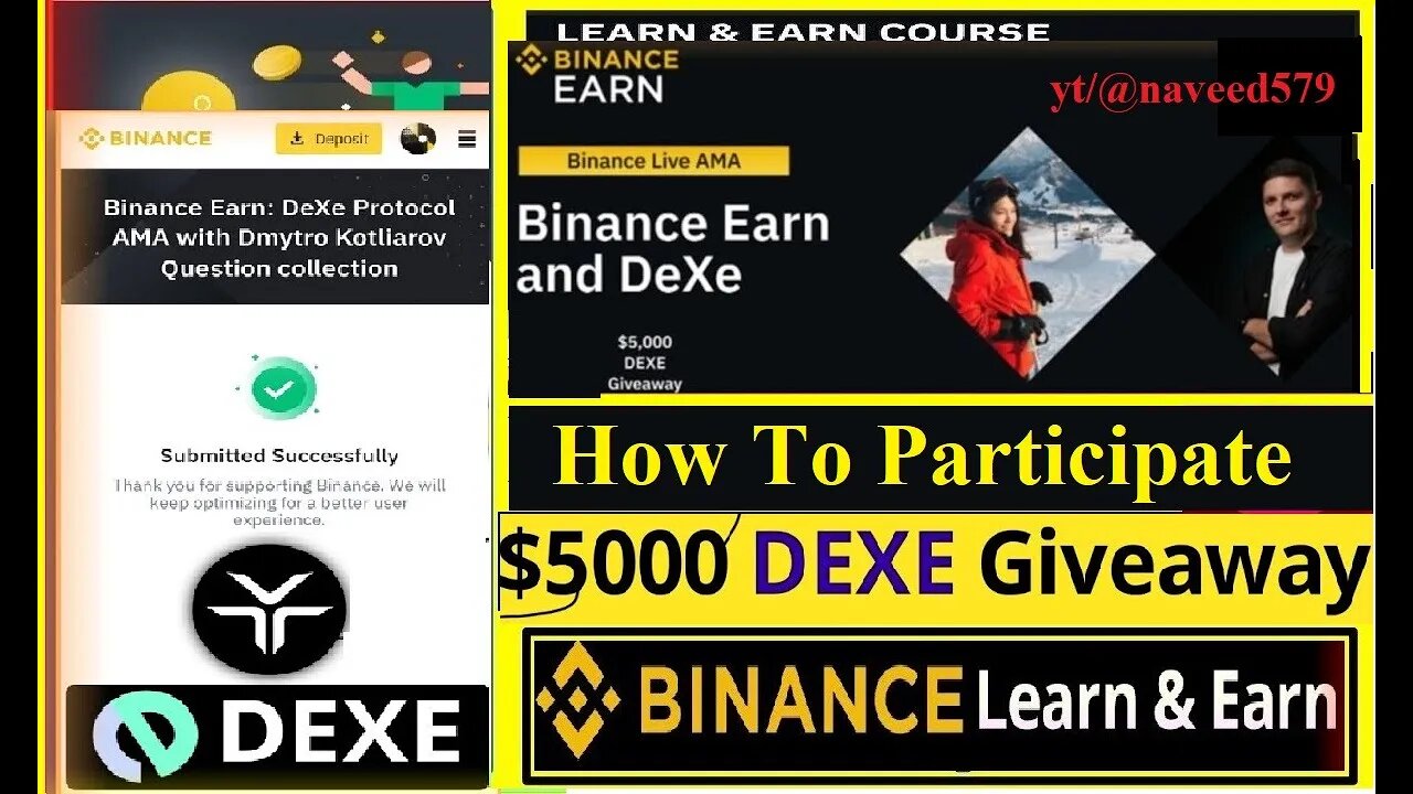 Binance 5000$ DEXE Giveaway || How to participate Binance Earn DEXE Giveaway || Binance Free Loot