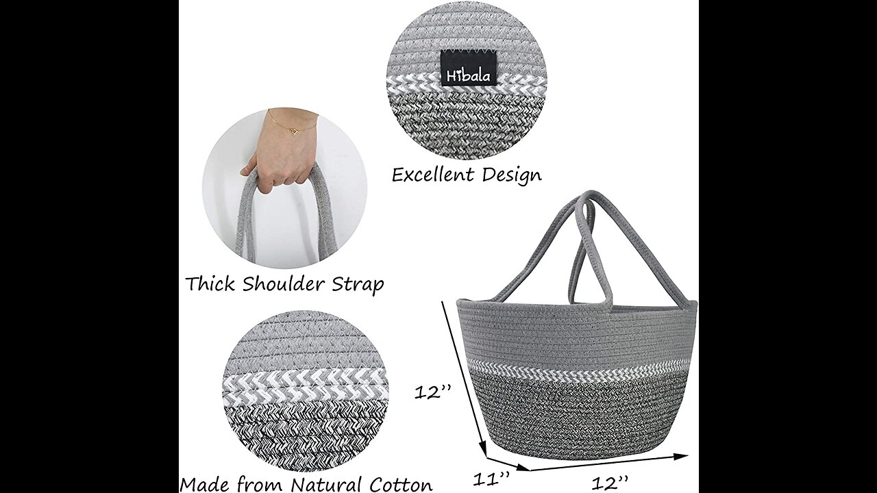 Hibala Woven Beach BagBeach ToteHandmade Weaving Shoulder BagHandbag (Gray, One_Size)