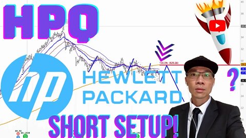 Weakness in Nasdaq $QQQ - Find a Weak Stock like $HPQ for Short Setup. Technical Analysis.