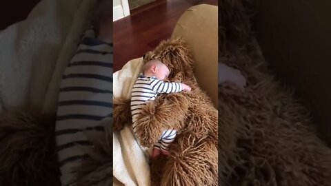 So Cute!🧸 Baby and Dog Napping🐕