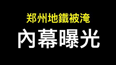 人禍！地鐵從業者曝光#鄭州地鐵5號線 真相，#黨國體制 造成逆淘汰官員昏庸無能釀慘禍！「無廣告」