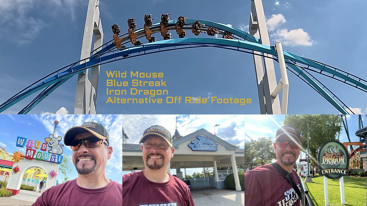 WILD MOUSE, BLUE STREAK & IRON DRAGON at CEDAR POINT, Sandusky, Ohio, USA