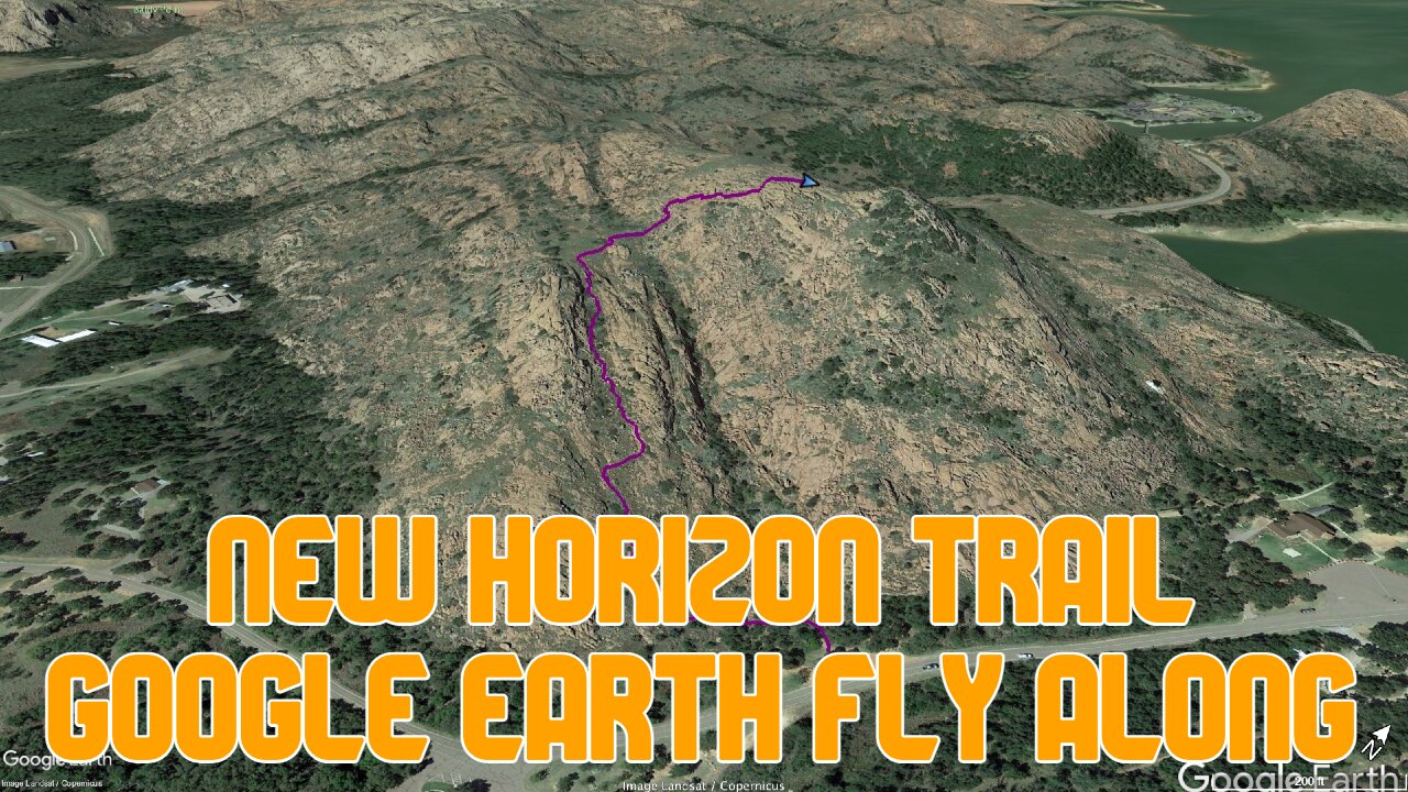 New Horizon Trail Google Earth Fly Along / Quartz Mountain State Park Oklahoma