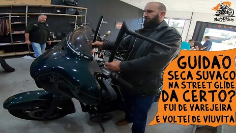 Guidão Seca Suvaco na Street Glide da certo? Fui de Varejeira e voltei de Viuvita.