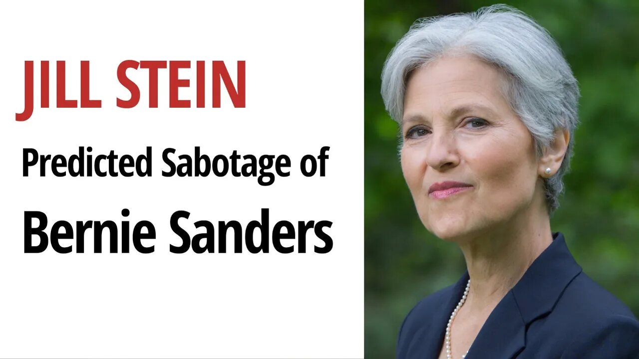 Jill Stein predicted the sabotage of Bernie Sanders within the Democratic Party