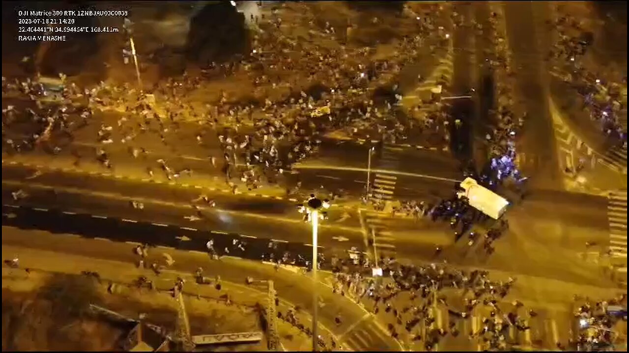 Protests against the Netanyahu government continue in Tel Aviv.