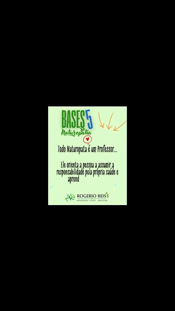 As Bases da Naturopatia 5