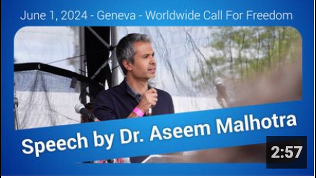 WHO made Public Health Worse - Dr. Aseem Malhotra Speech at Freedom Rally in Geneva, June 1st 2024