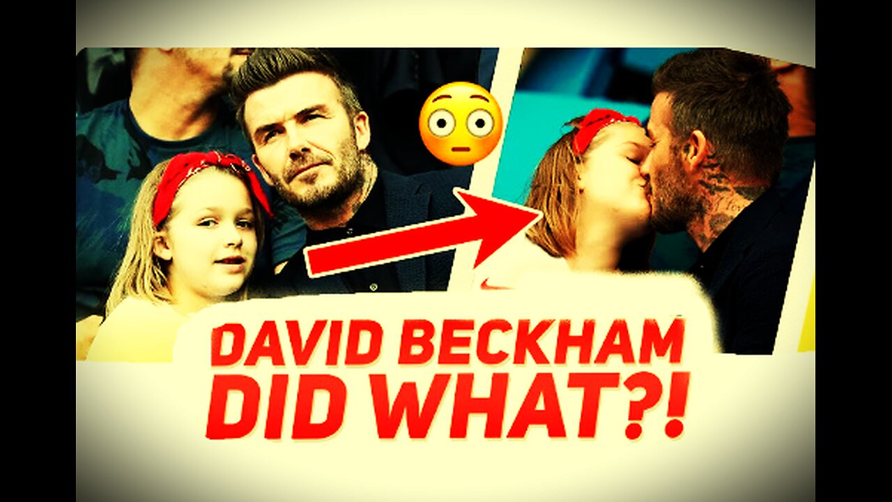 David Beckham & Kissing His Children On Mouth