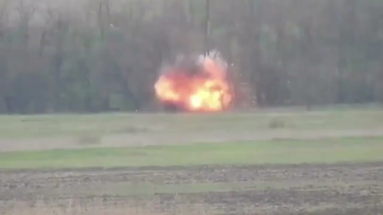 Personnel of the Security Service of Ukraine striking a Russian BMD-4M IFV twice using Javelin ATGMs