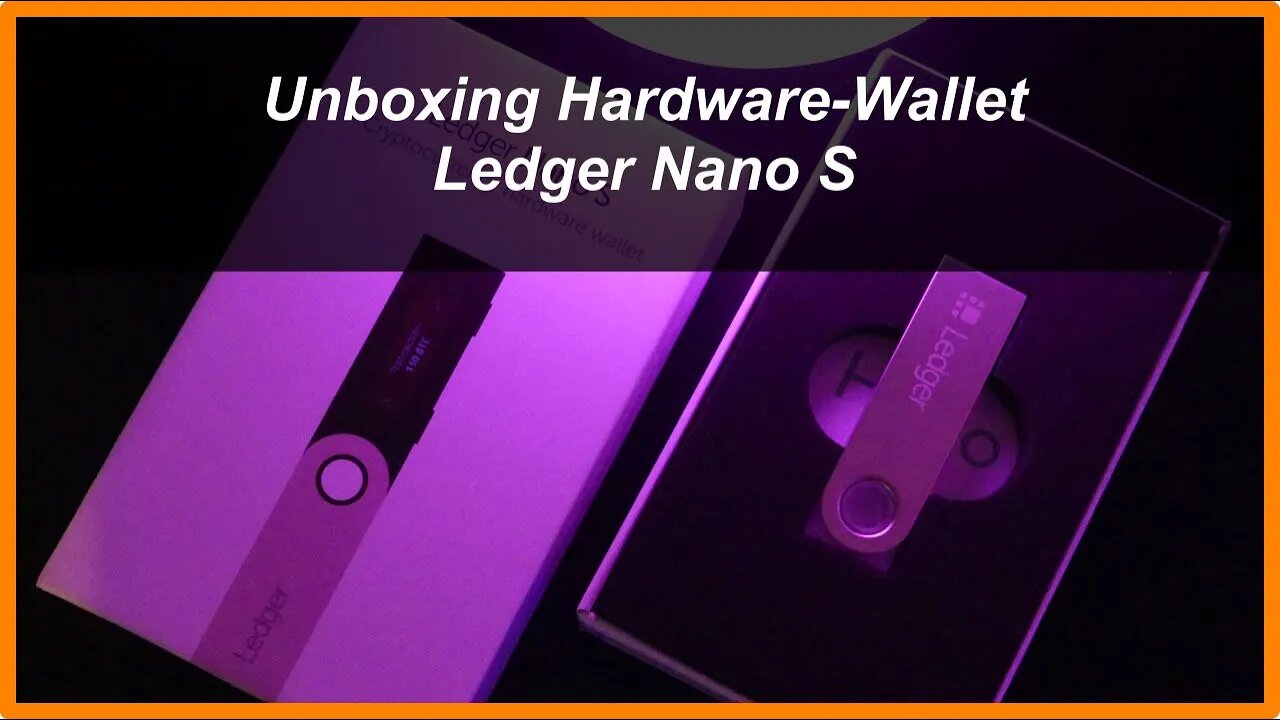 Unboxing Hardware-Wallet Ledger Nano S mit Inhalt in Packung