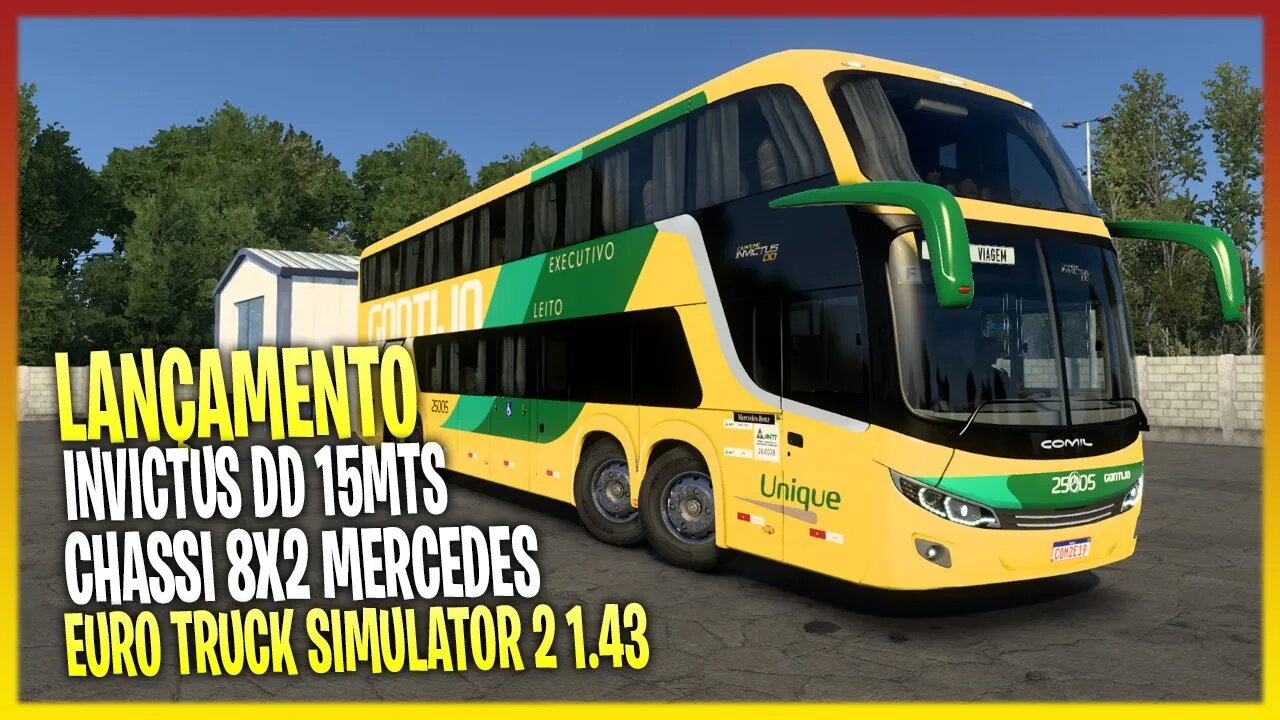 ESTE ONIBUS VAI DEIXAR VOCÊ DE QUEIXO CAIDO - COMIL INVICTUS 15MTS - EURO TRUCK SIMULATOR 2 1.43