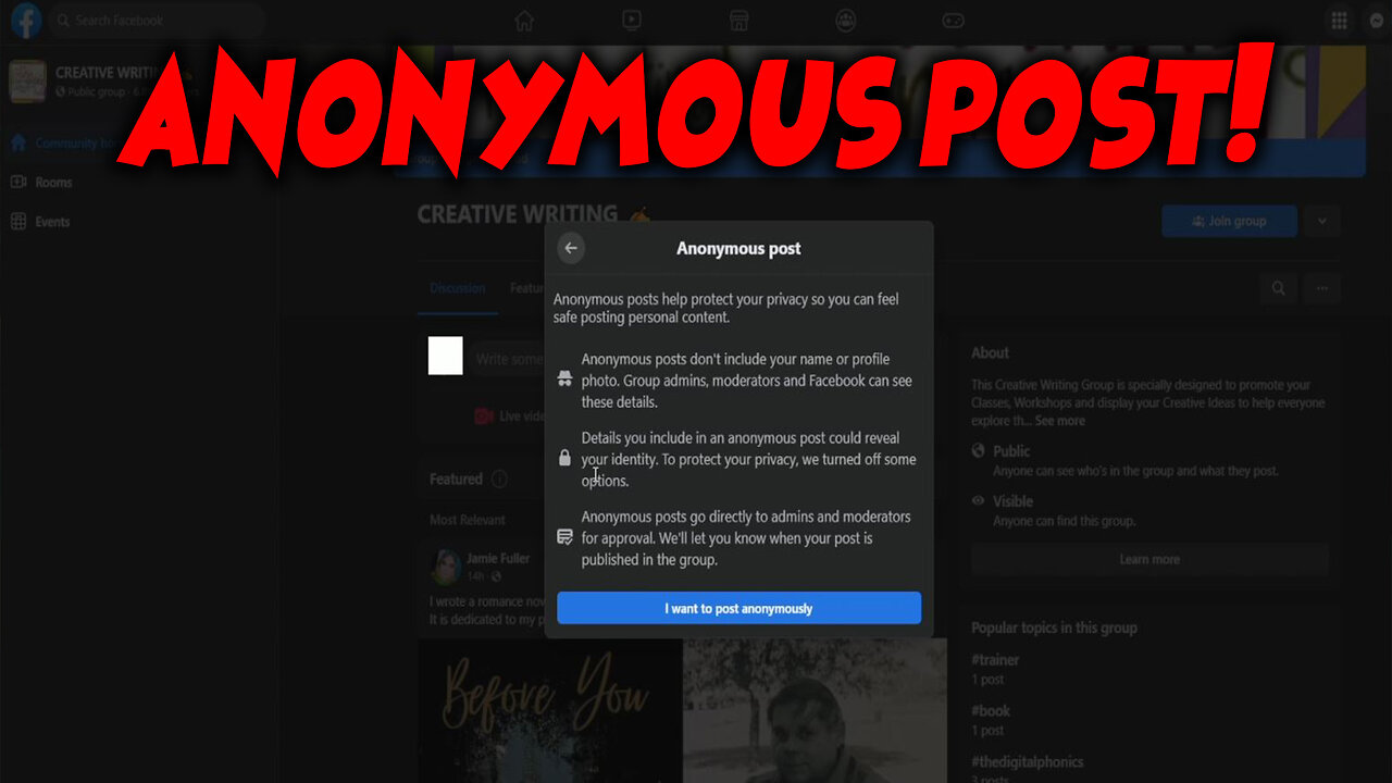 How to Post Anonymously in a Facebook Group