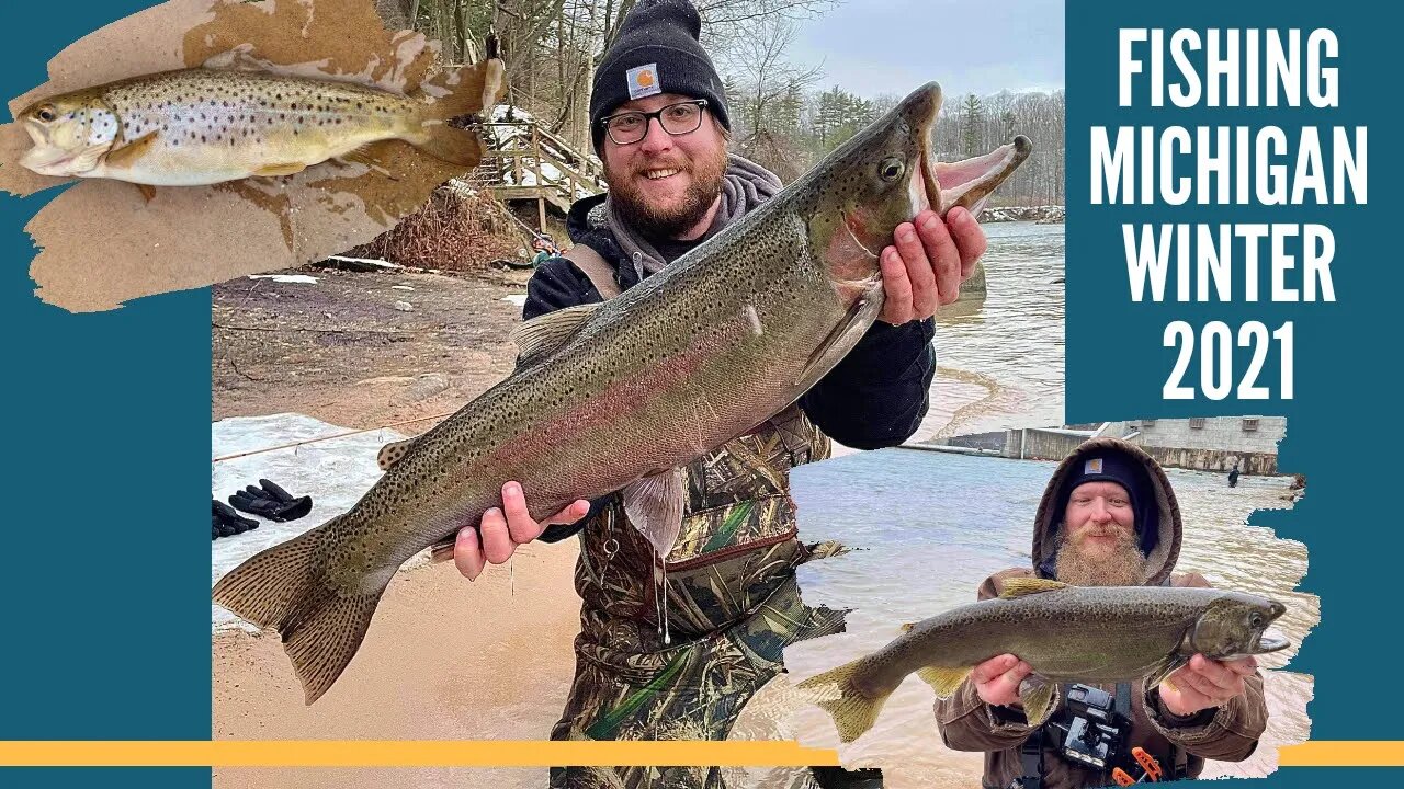 Steelhead, Coho, Brown Trout & Rainbow Trout Fishing Michigan Winter 2021 Steelhead Fishing Michigan