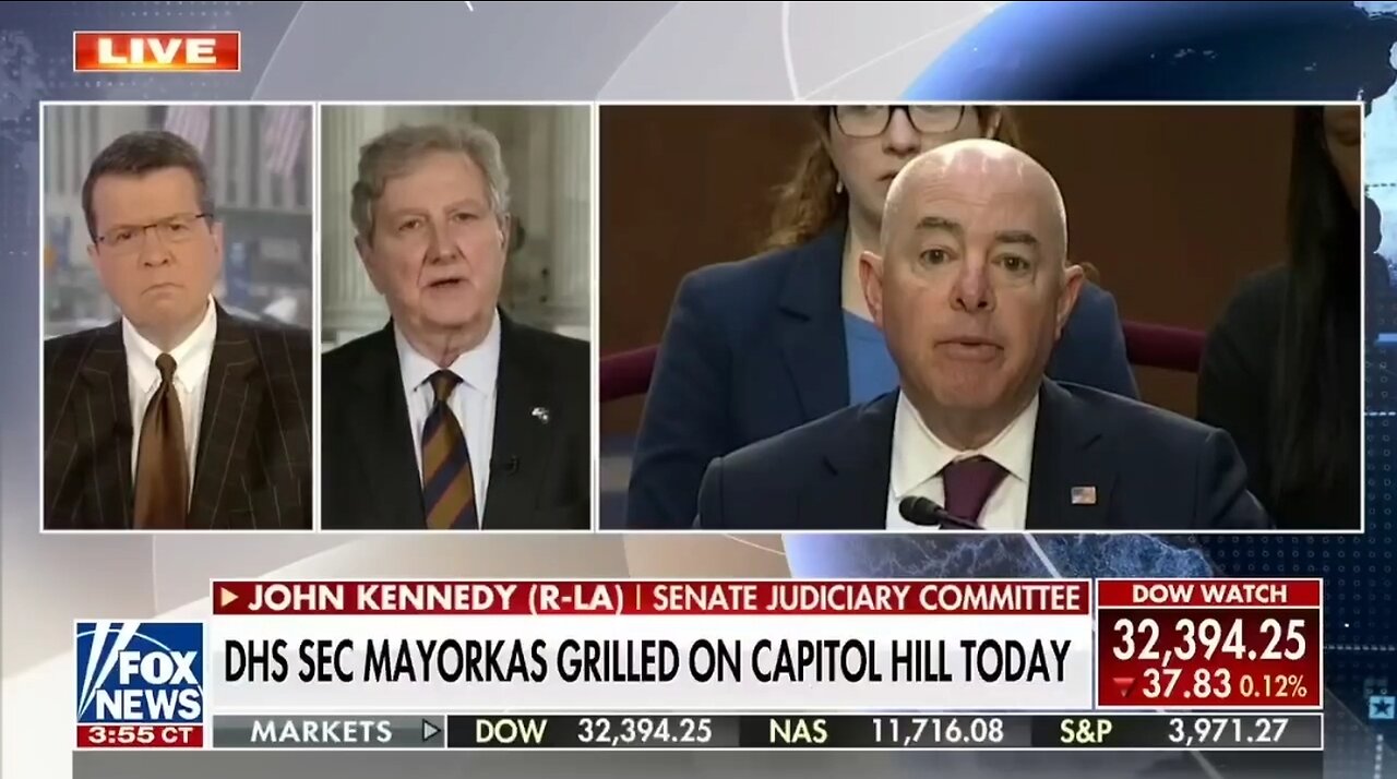 Sen Kennedy: Either DHS Sec Believes In Open Borders Or He's Not Qualified To Manage Chuck E. Cheese
