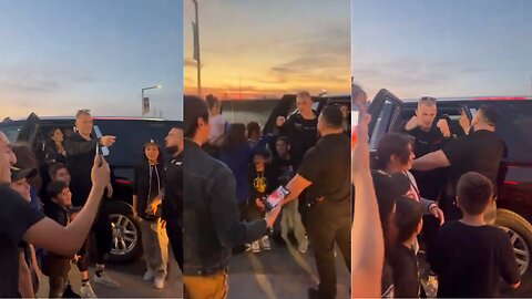 Angry Ian Garry charges at Fan for talking shit about Wife outside UFC 298 weigh ins