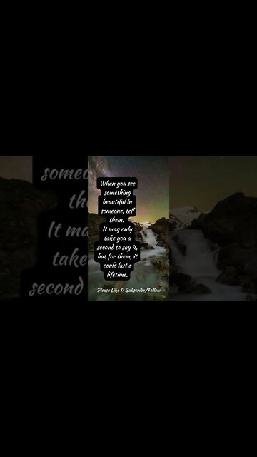 When You See Something Beautiful in Someone