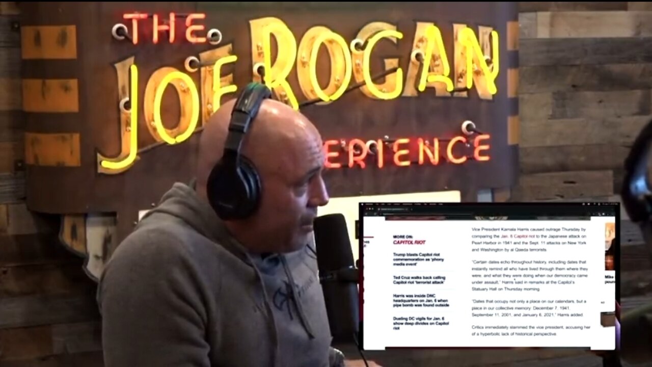 Joe Rogan Calls Out Kamala For Comparing Jan 6 to 9/11: INSANITY
