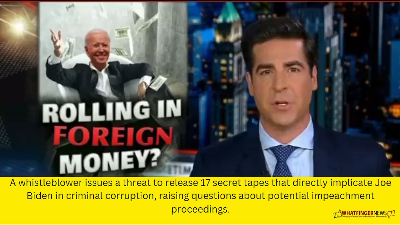 A whistleblower issues a threat to release 17 secret tapes that directly implicate Joe Biden