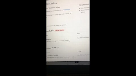 Blocked on YouTube