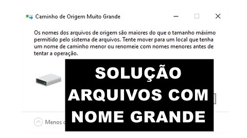 Excluir pastas e arquivos com nome longo