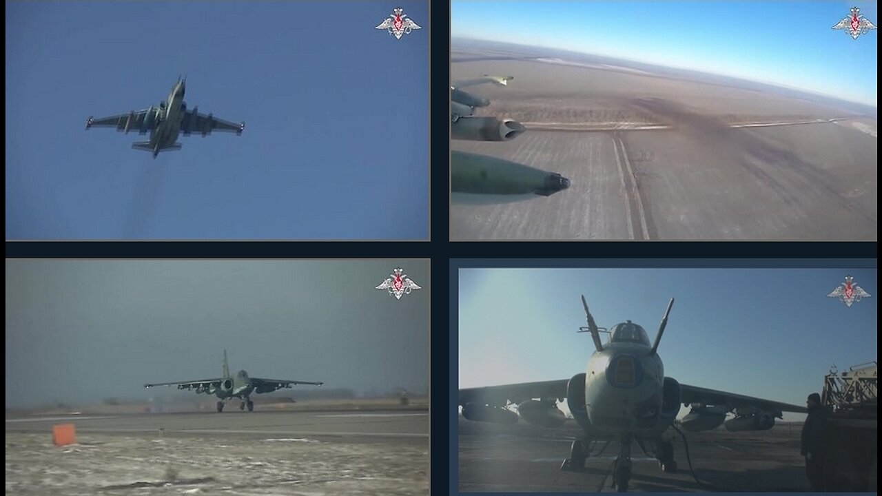 Su-25 fighters in combat action within special military denzfication operation