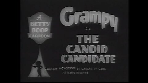 "The Candid Candidate" (1937 Original Black & White Cartoon)