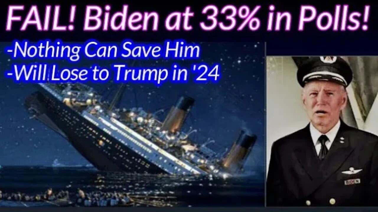 FAIL! Biden at 33% in Polls! Nothing Can Save His Lost Presidency, Will Lose to Trump in 2024!