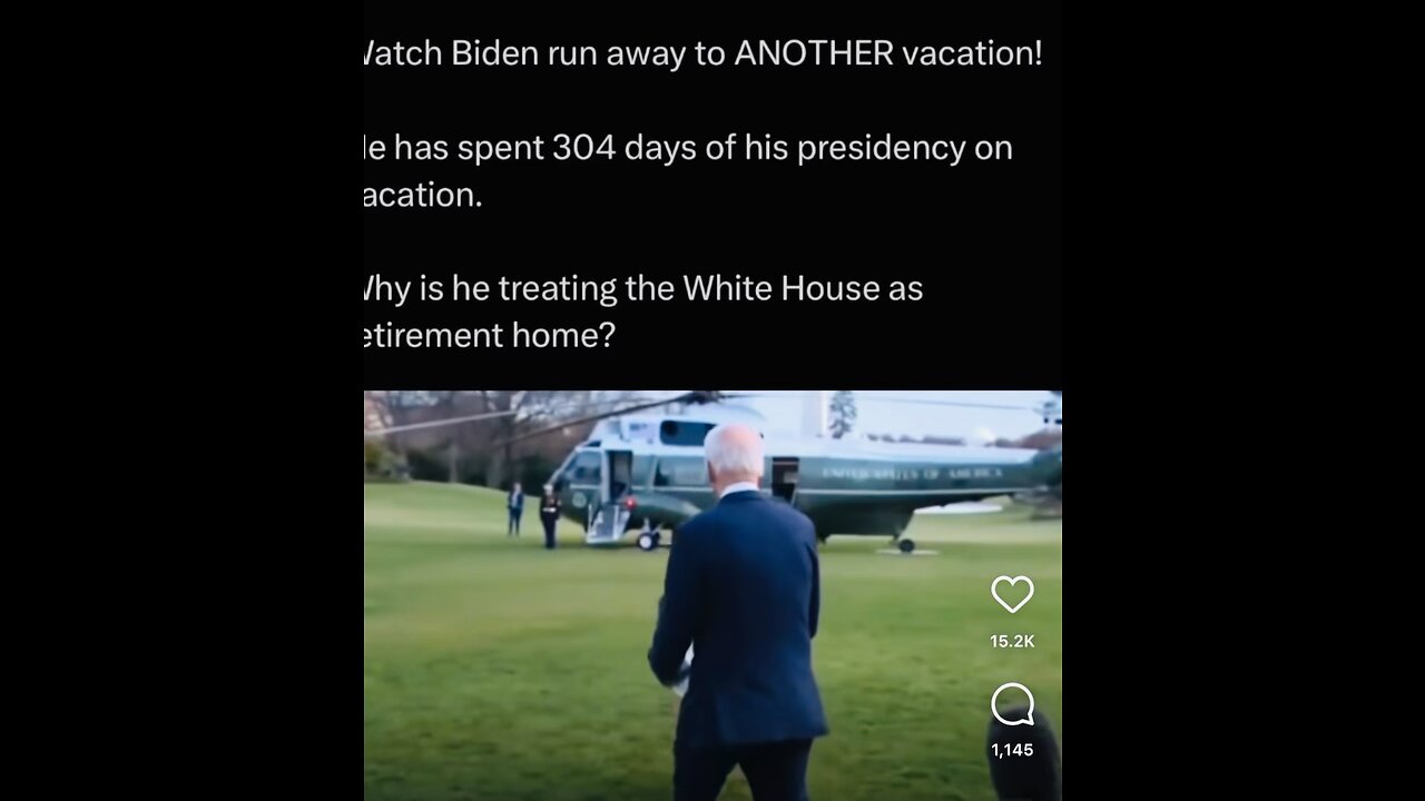 Biden spent 40 %tile of his presidential on vacation.