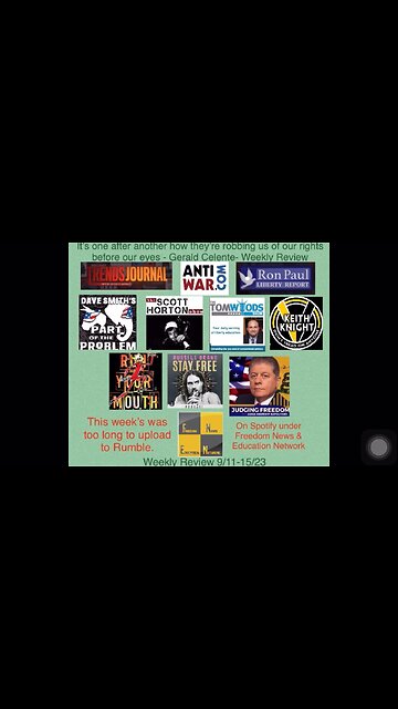 Weekly Review was too big of a file to upload here. Link in description to Spotify