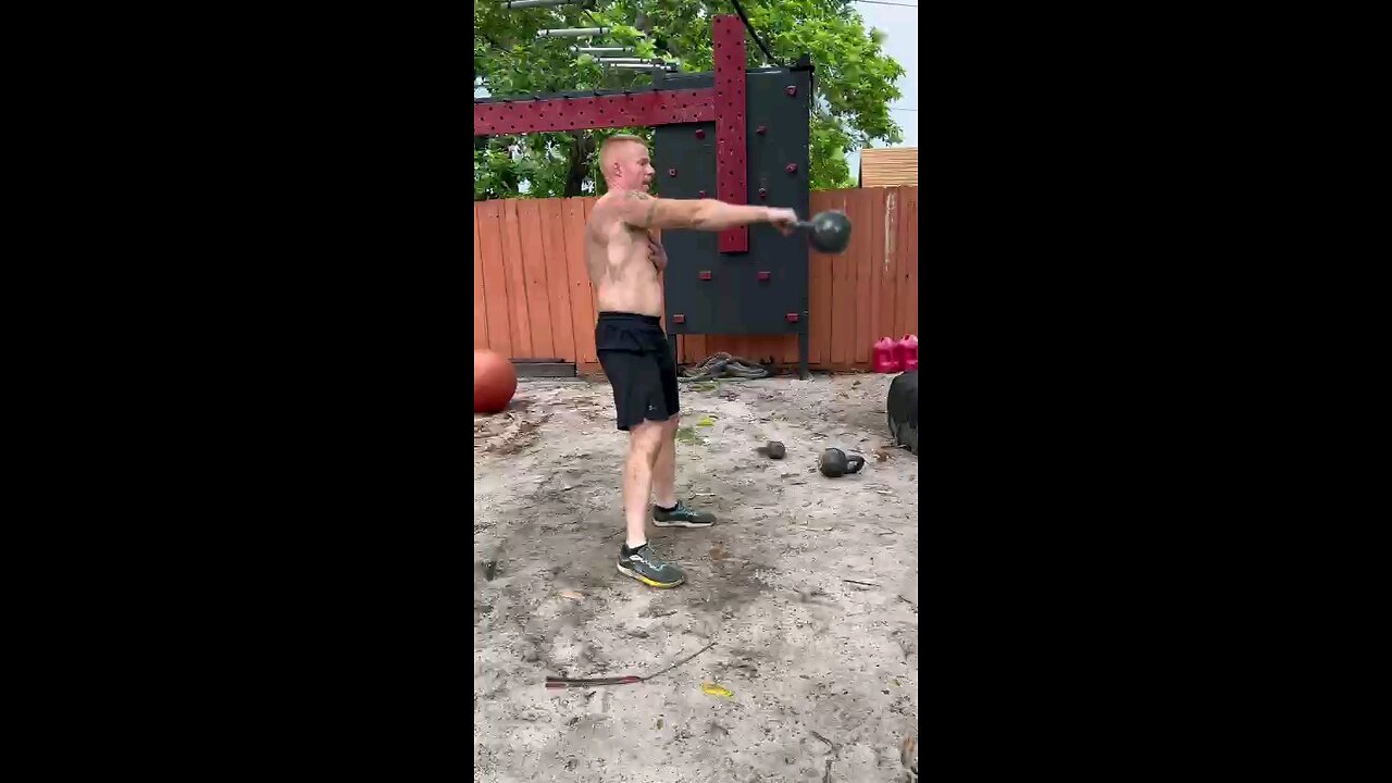 1H Kettlebell Swings Redo 5×10 50lbs/ 22.7kg