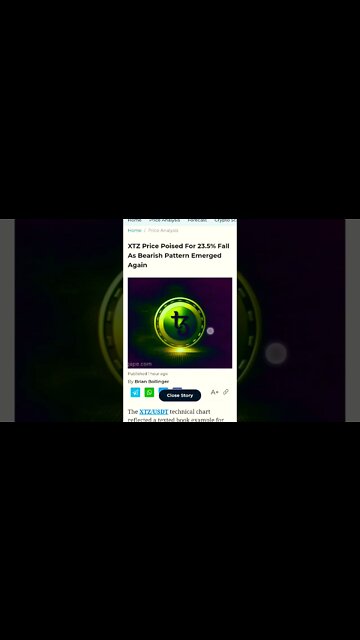 XTZ TAKING BEAR DIVE? #tezos #tezosdailyupdate #tezos #xtz