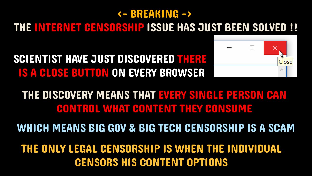 CENSORSHIP SOLVED! ISRAEL - USA - FREEDOM - WILL WE WIN?