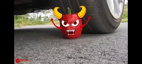 Experiment CAR VS MONSTER paprika chilie 2023