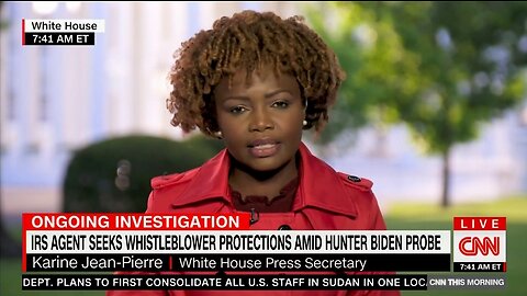 Jean-Pierre Won't Comment On Hunter Biden IRS Whistleblower