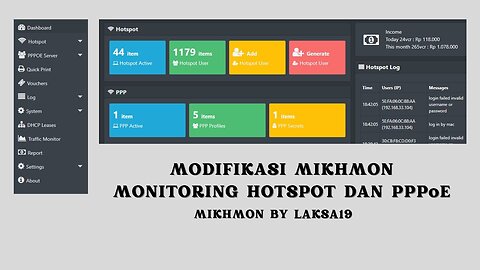 Modifikasi Mikhmon Hotspot + PPPoE